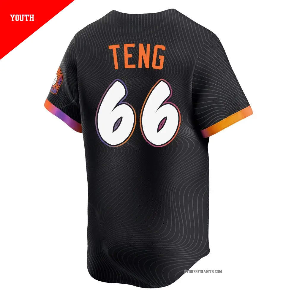 Youth #66 Kai-Wei Teng San Francisco Giants Anthracite