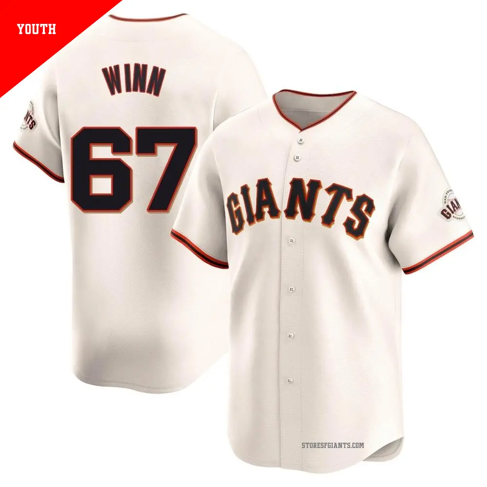 Youth ＃67 Keaton Winn San Francisco Giants Cream Limited Home Jersey