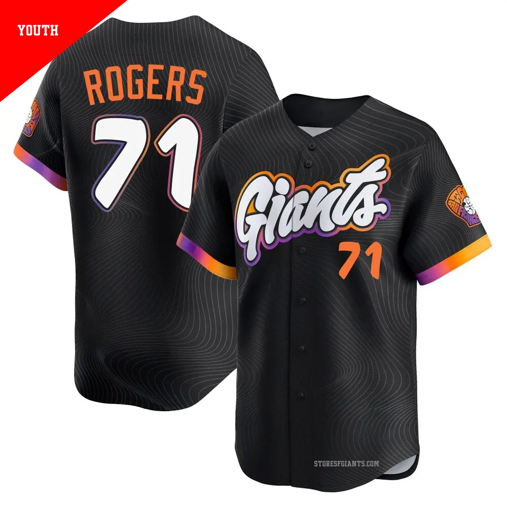 Youth ＃71 Tyler Rogers San Francisco Giants Anthracite Limited 2025 City Connect Jersey