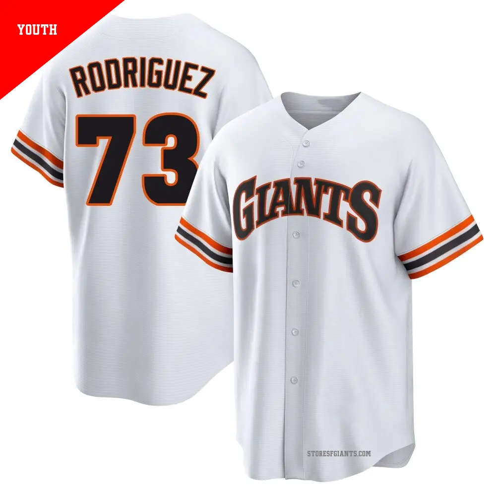 Youth ＃73 Randy Rodriguez San Francisco Giants White Limited Throwback Cooperstown Collection Jersey