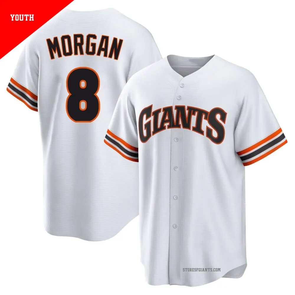 Youth #8 Joe Morgan San Francisco Giants Gray Limited Away